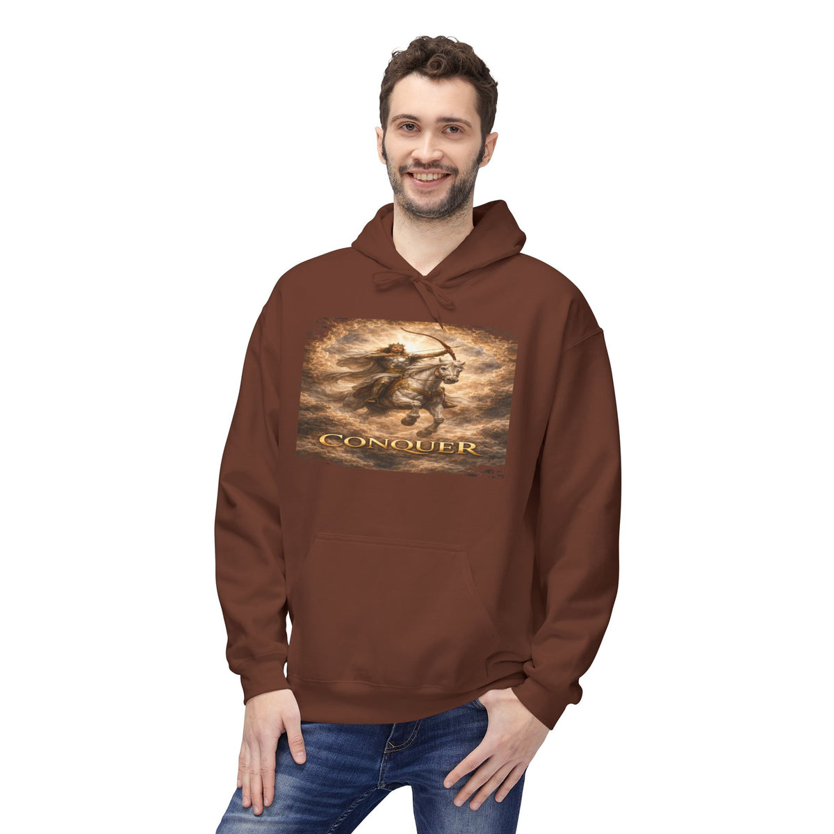 Revelation 6:1-2! And on the White horse was a rider the first horsemen of the apocalypse- Hoodie