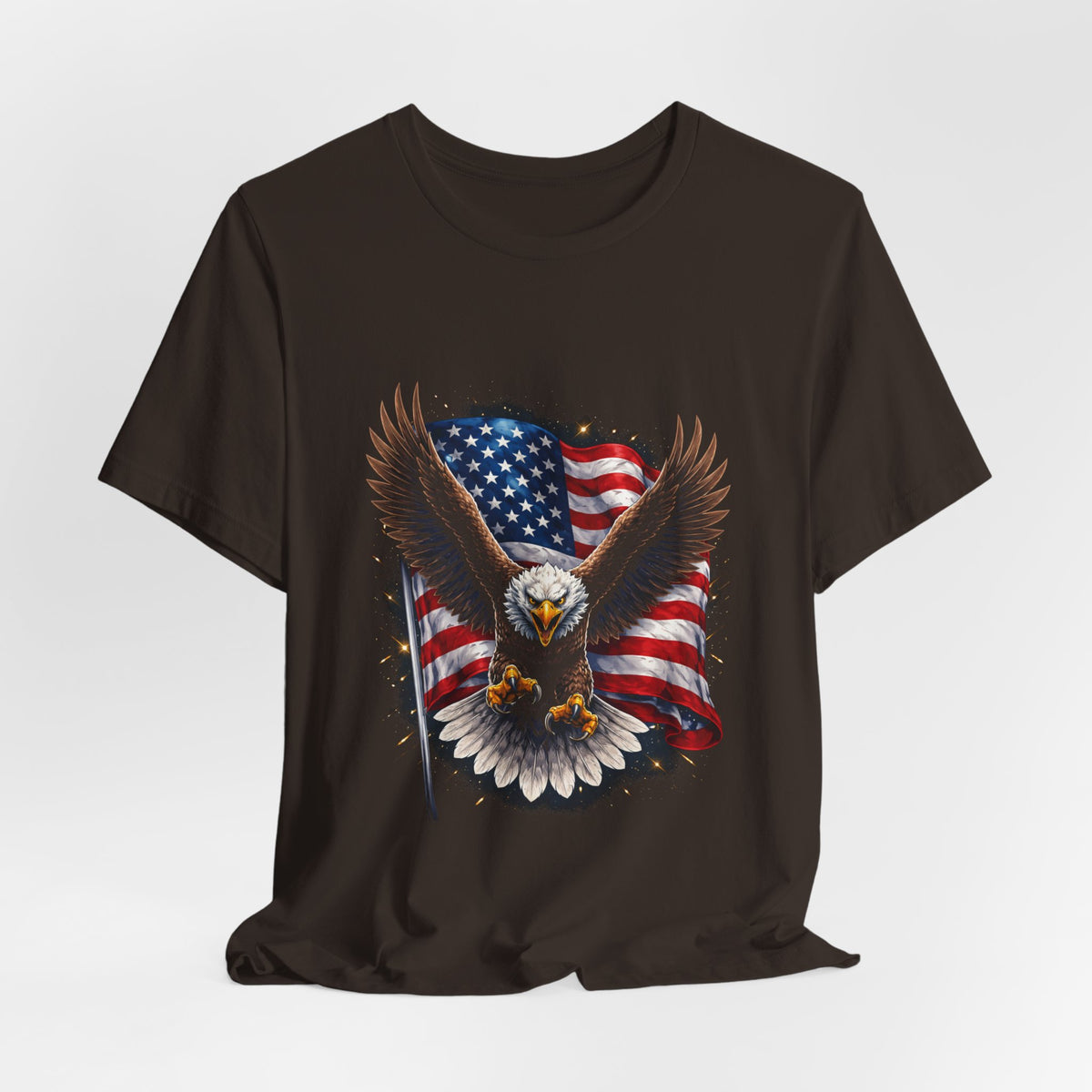 Patriotic Bald Eagle T-Shirt – American Flag Graphic Tee