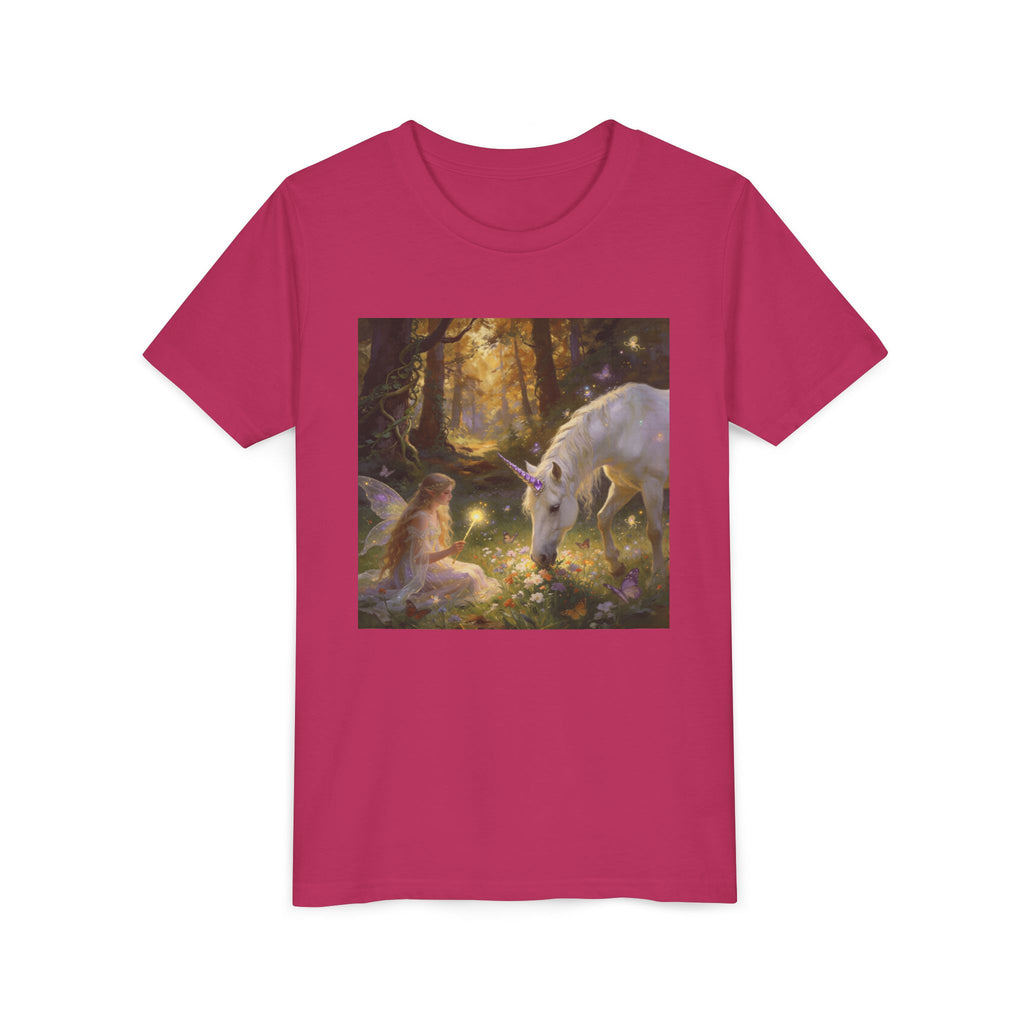 Youth Tee — Enchanted Forest Unicorn & Fairy Graphic