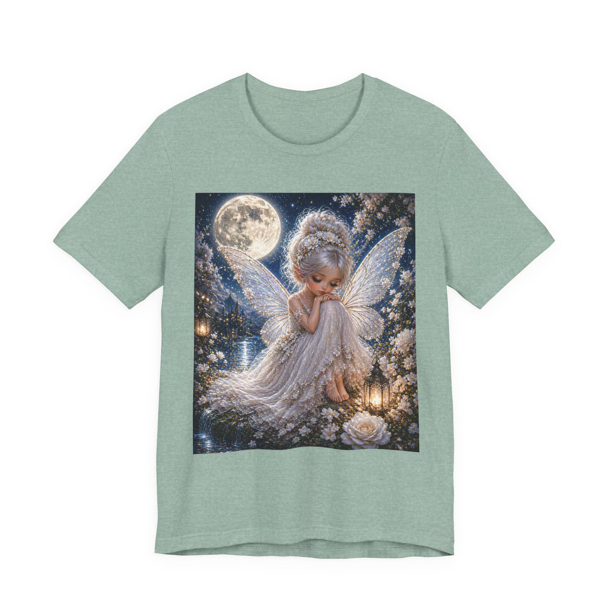 Moonlit Fairy T‑Shirt — Cute Angelic Fairy Graphic Tee