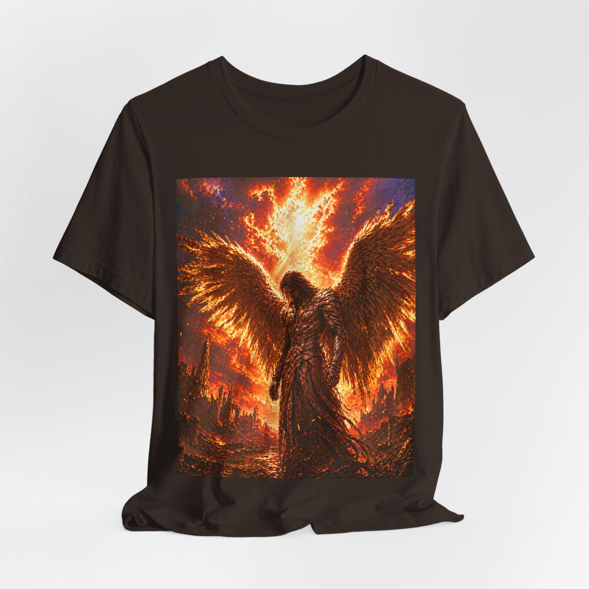 Angel Graphic Tee — Flaming Wings Apocalypse T-Shirt