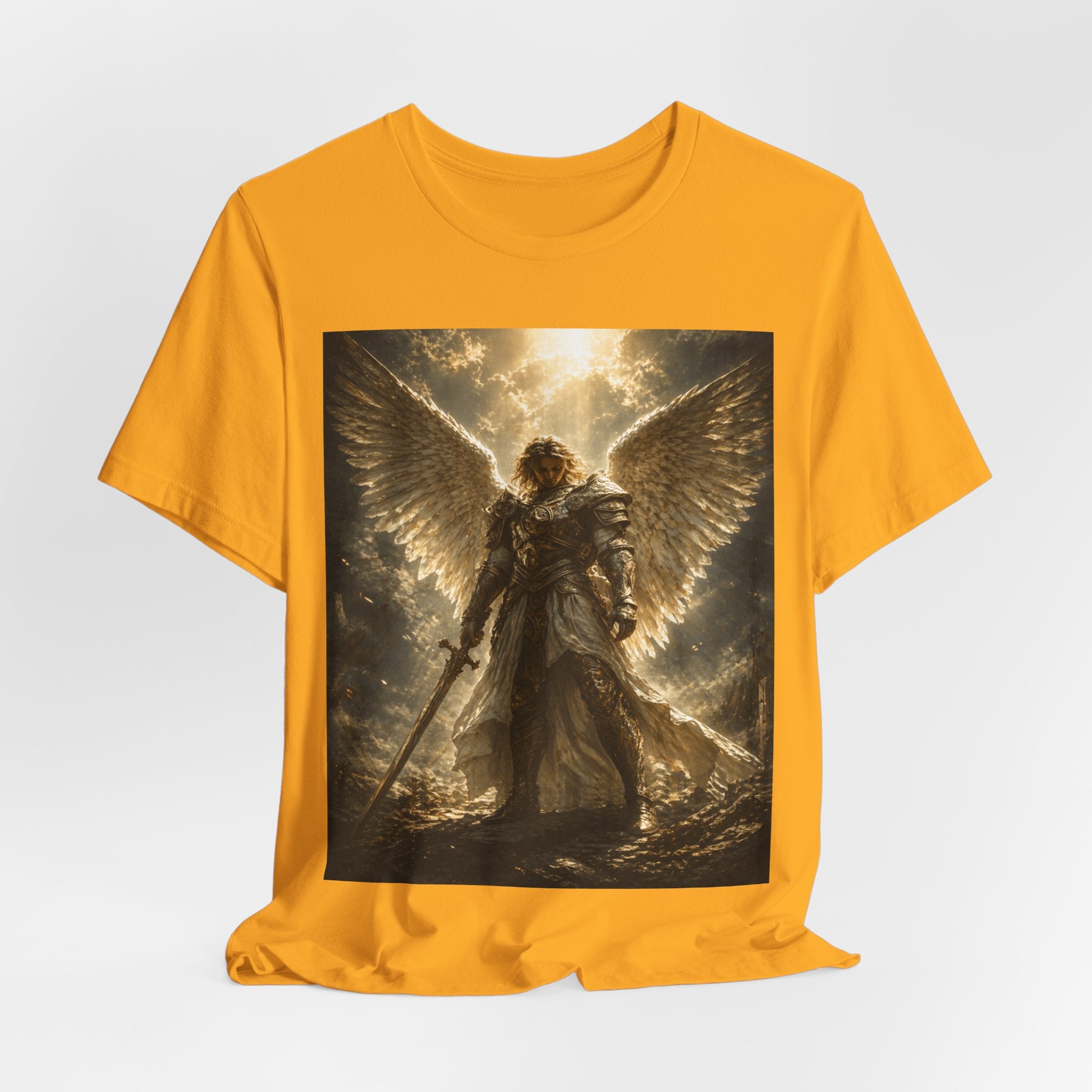 Angel Warrior Graphic Tee — Celestial Armor Archangel T-Shirt