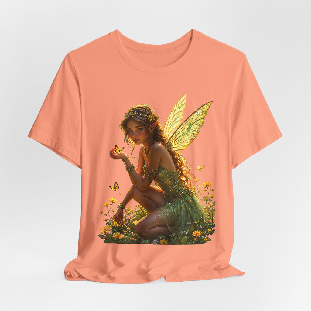 Fairy Garden T‑Shirt — Whimsical Sunlit Fairy Illustration Tee