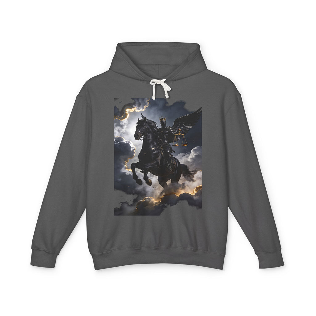 The black horse from Revelation 6:5-6- Hoodie — Black Horseman Graphic Hoodie