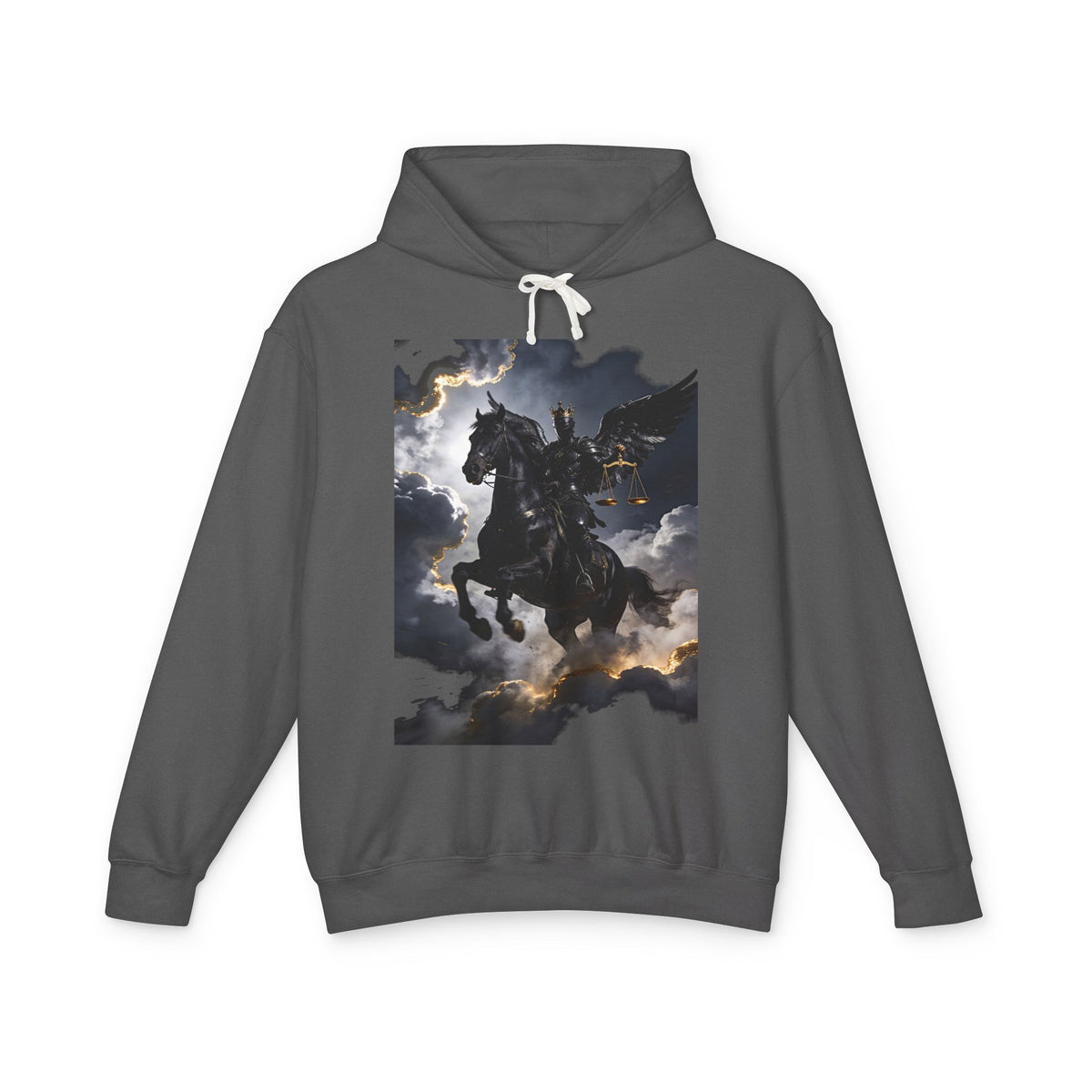 The black horse from Revelation 6:5-6- Hoodie — Black Horseman Graphic Hoodie