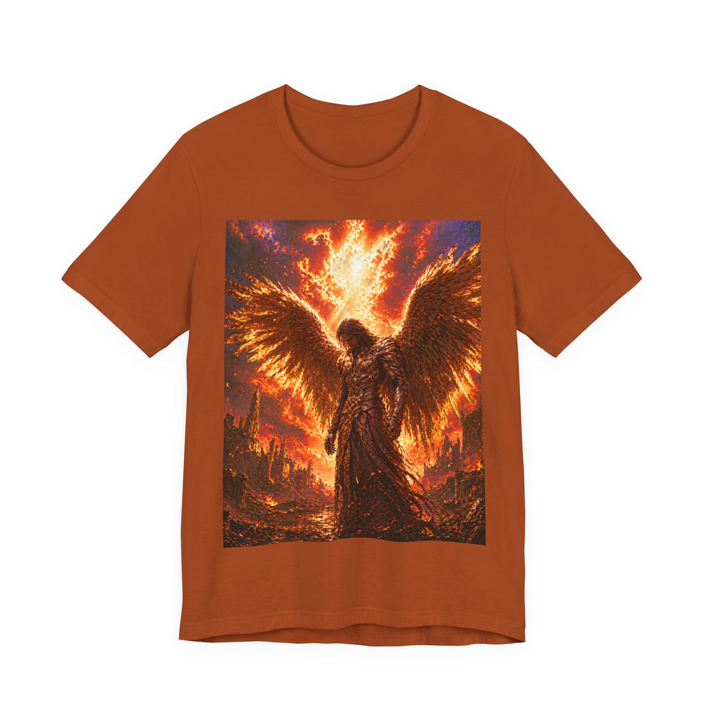 Angel Graphic Tee — Flaming Wings Apocalypse T-Shirt