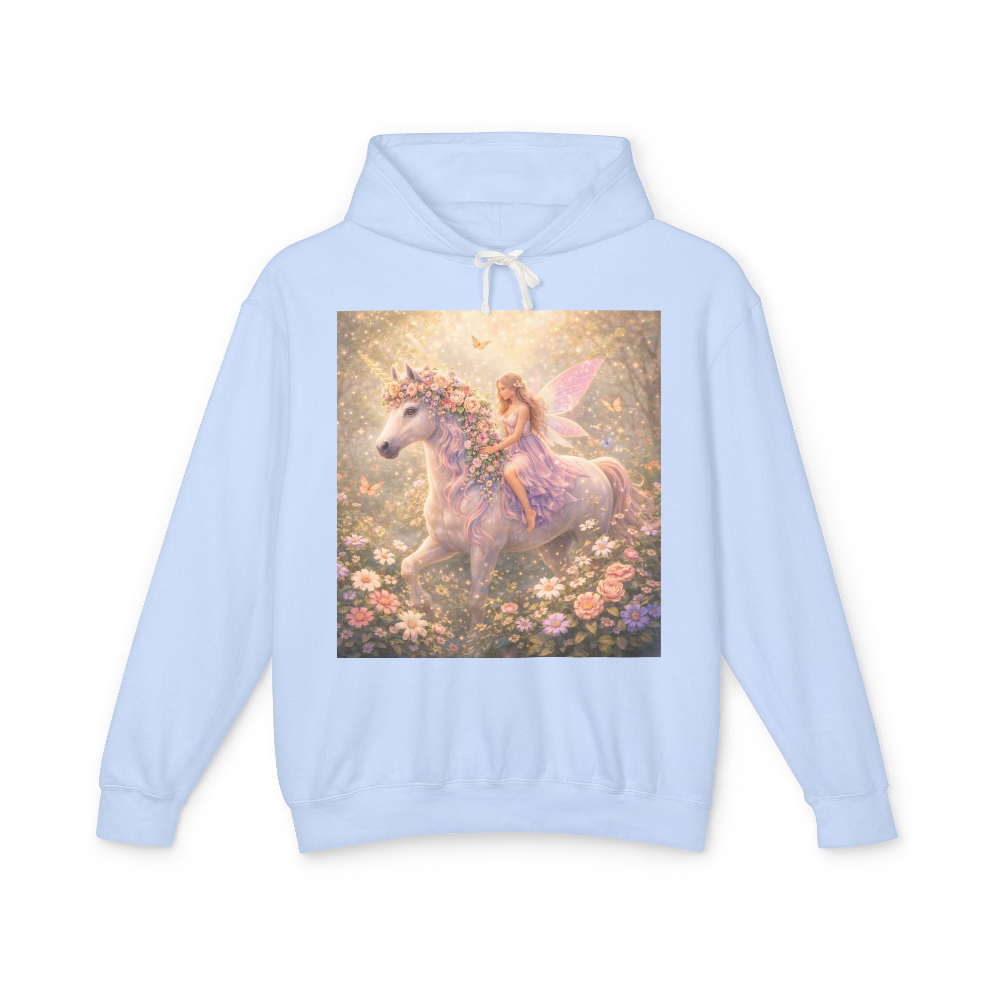 Fairy & Unicorn Hoodie — Whimsical Pastel Fantasy Pullover