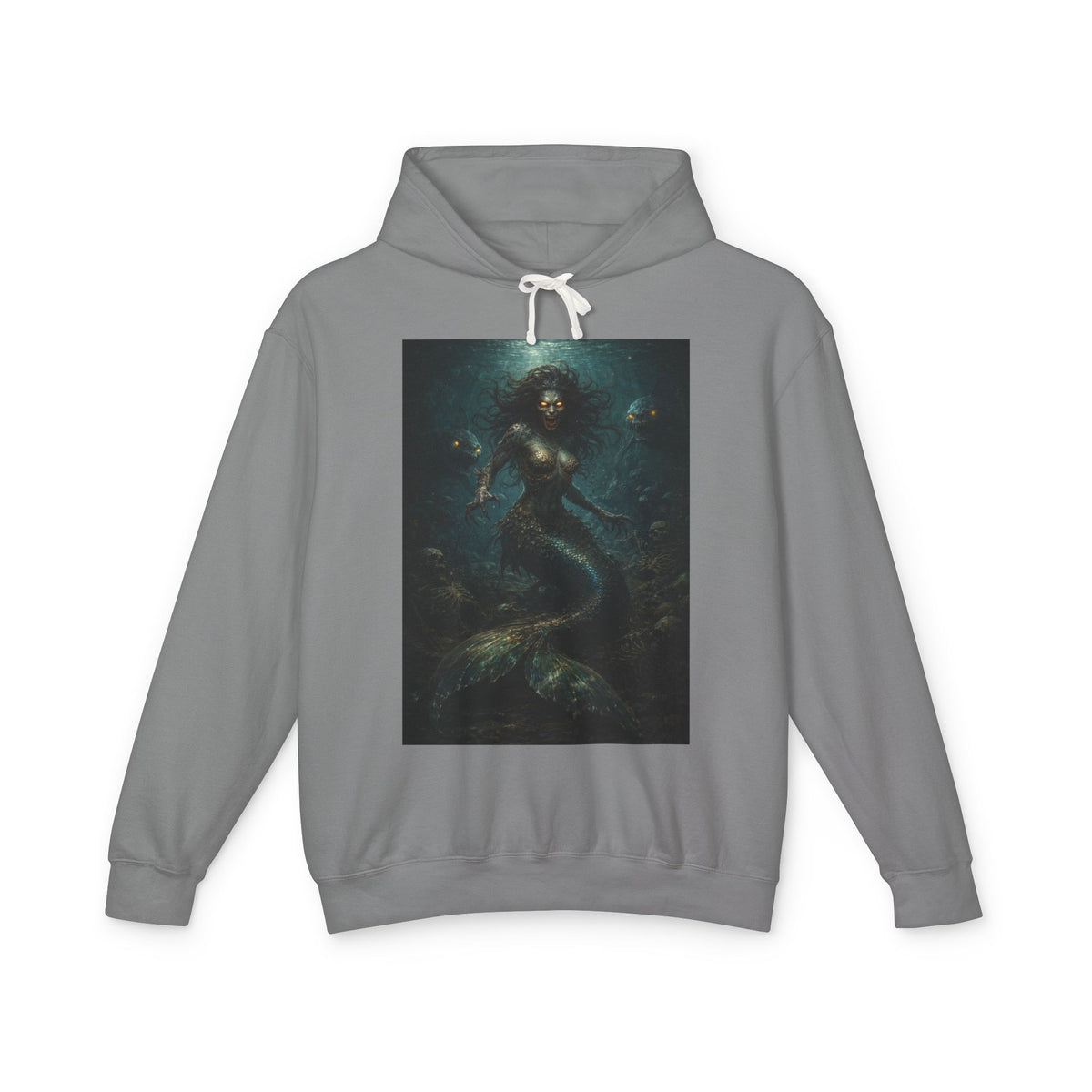 Mermaid Abyss Hoodie — Dark Ocean Fantasy Graphic Sweatshirt