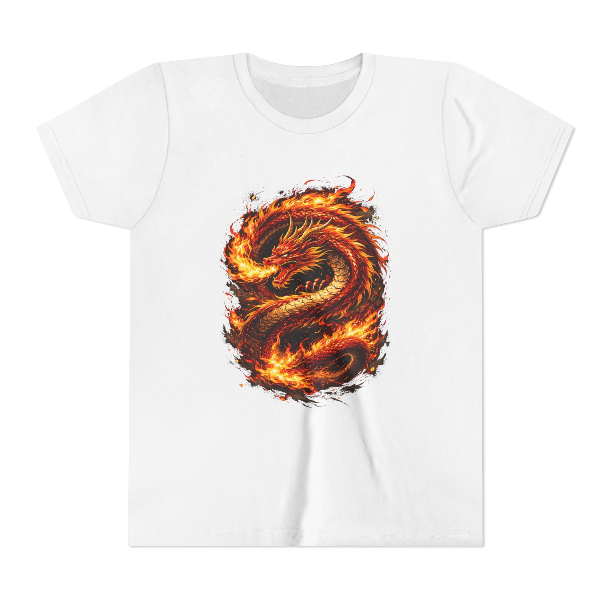 Youth Tee — Fiery Dragon Graphic Shirt