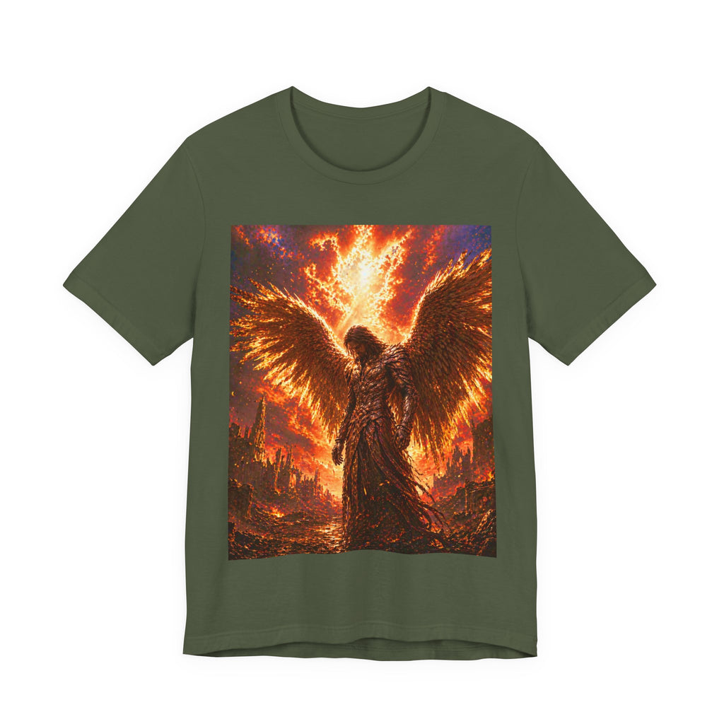 Angel Graphic Tee — Flaming Wings Apocalypse T-Shirt