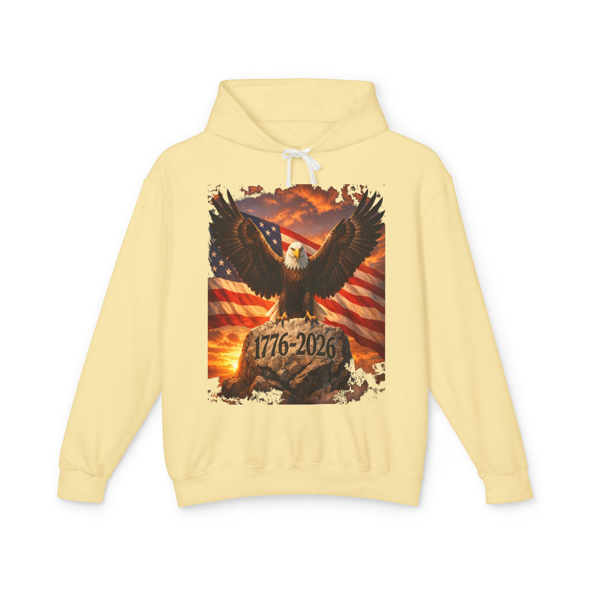 Patriotic Eagle Hoodie — 1776-2026 American Flag Sweatshirt