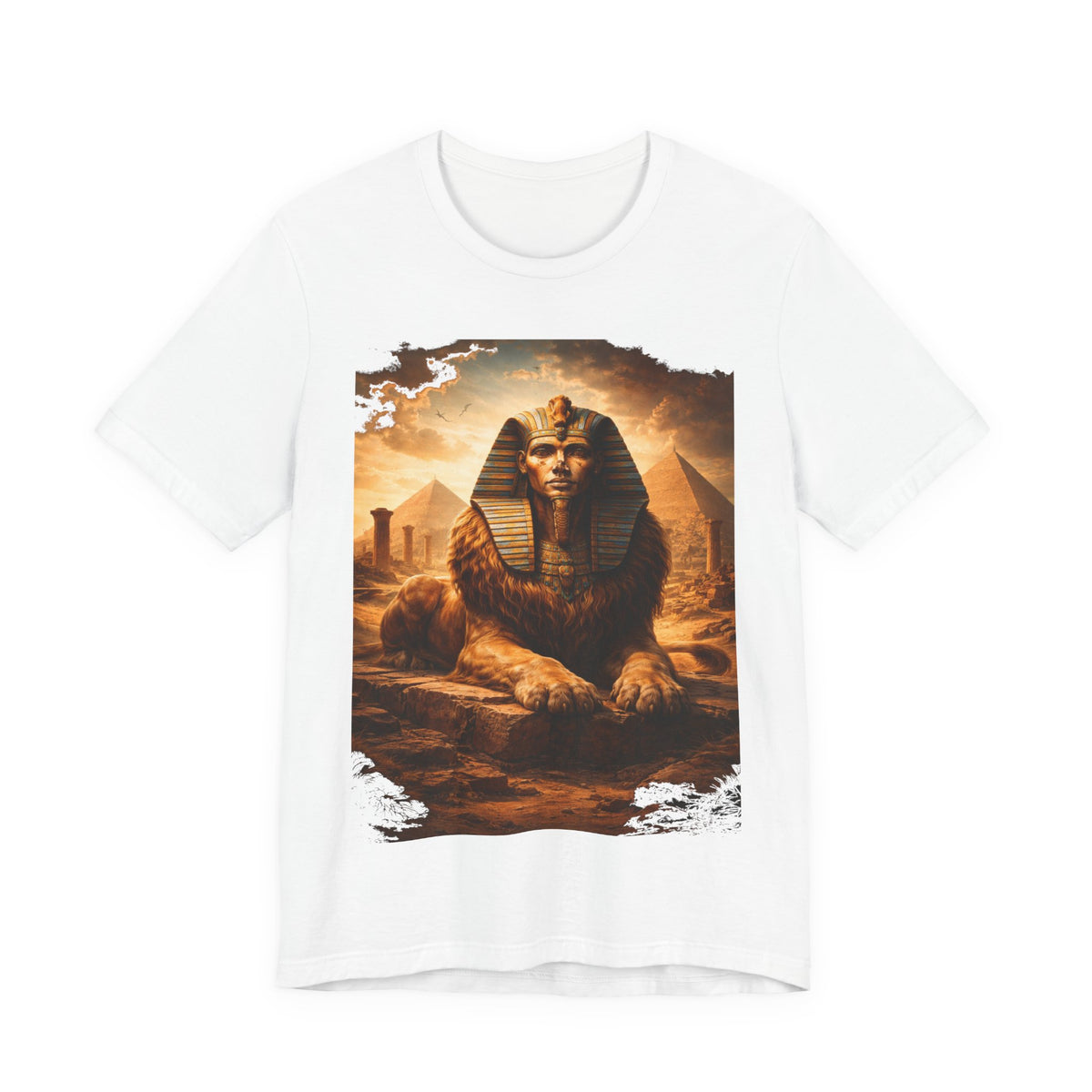 Egyptian Sphinx Graphic Tee — Vintage Pyramid Sunset T-Shirt