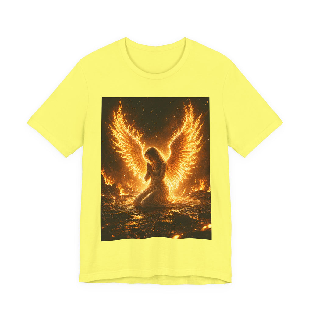 Phoenix Angel Tee — Fiery Winged Angel Graphic T-Shirt