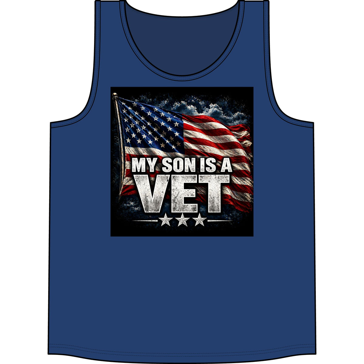 My Son Is A Vet Tank Top — American Flag Patriotic Veteran Shirt