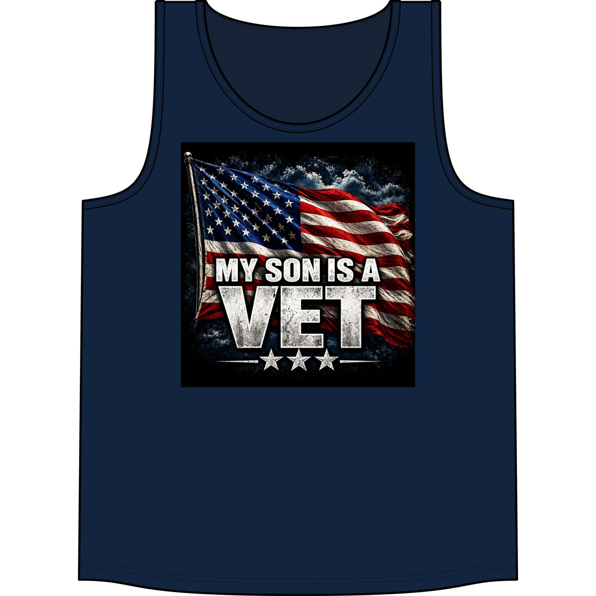 My Son Is A Vet Tank Top — American Flag Patriotic Veteran Shirt