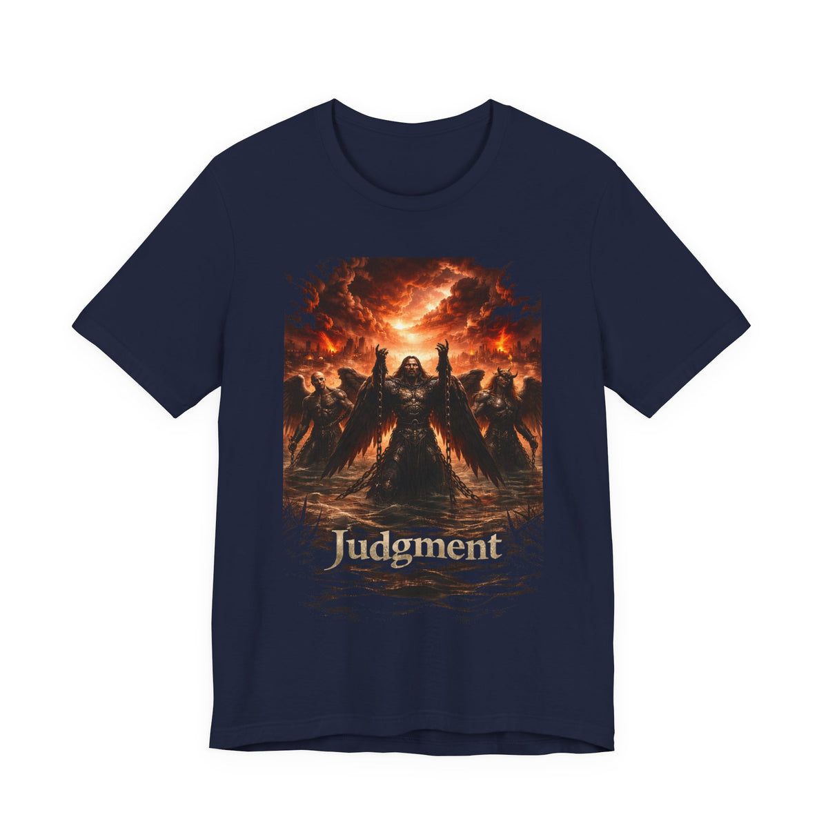 Judgment Graphic Tee — Apocalyptic Angel War T‑Shirt