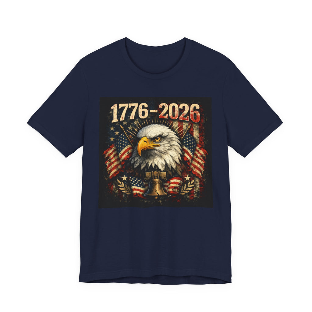 1776-2026 Eagle Patriotic T-Shirt — American Flag Liberty Bell Tee