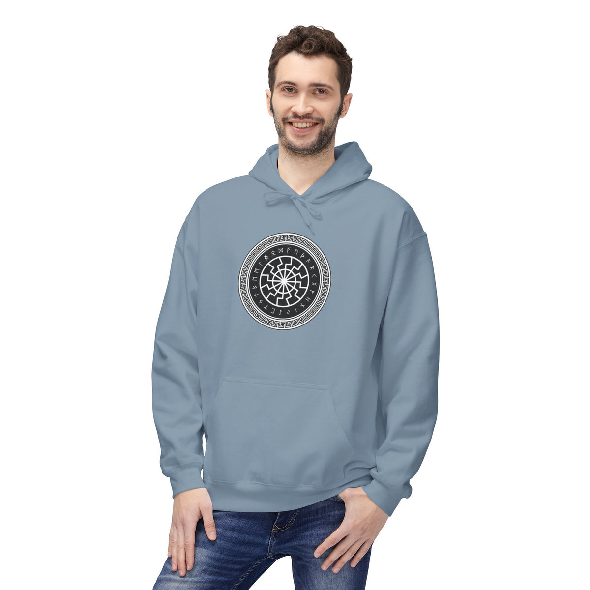 A Symbol of Luck in Norse Culture-Hoodie — Geometric Spiritual Graphic