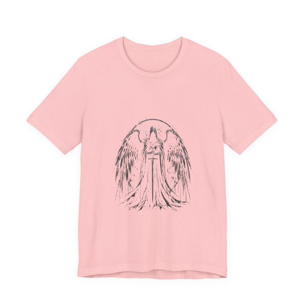 Guaediand Angel Wings Tee — Gothic Guardian Angel Short Sleeve Shirt