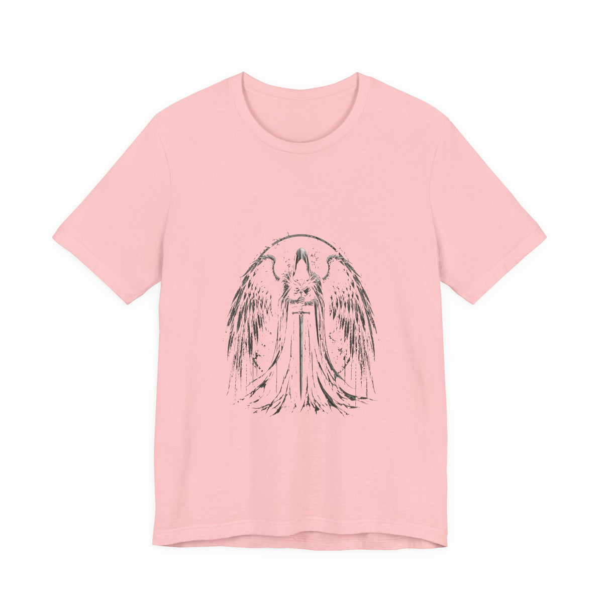 Guaediand Angel Wings Tee — Gothic Guardian Angel Short Sleeve Shirt