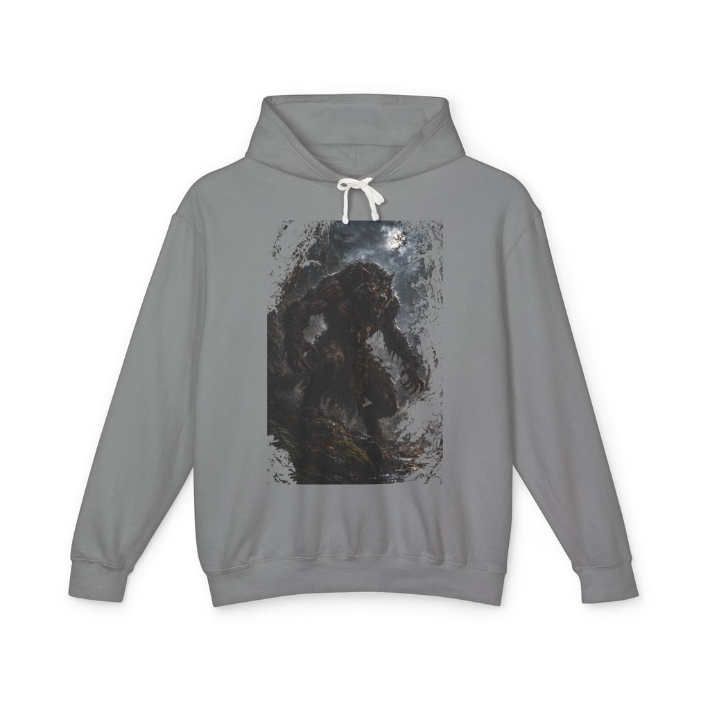Dark Forest Wolf Hoodie — Moody Nature Graphic Hoodie
