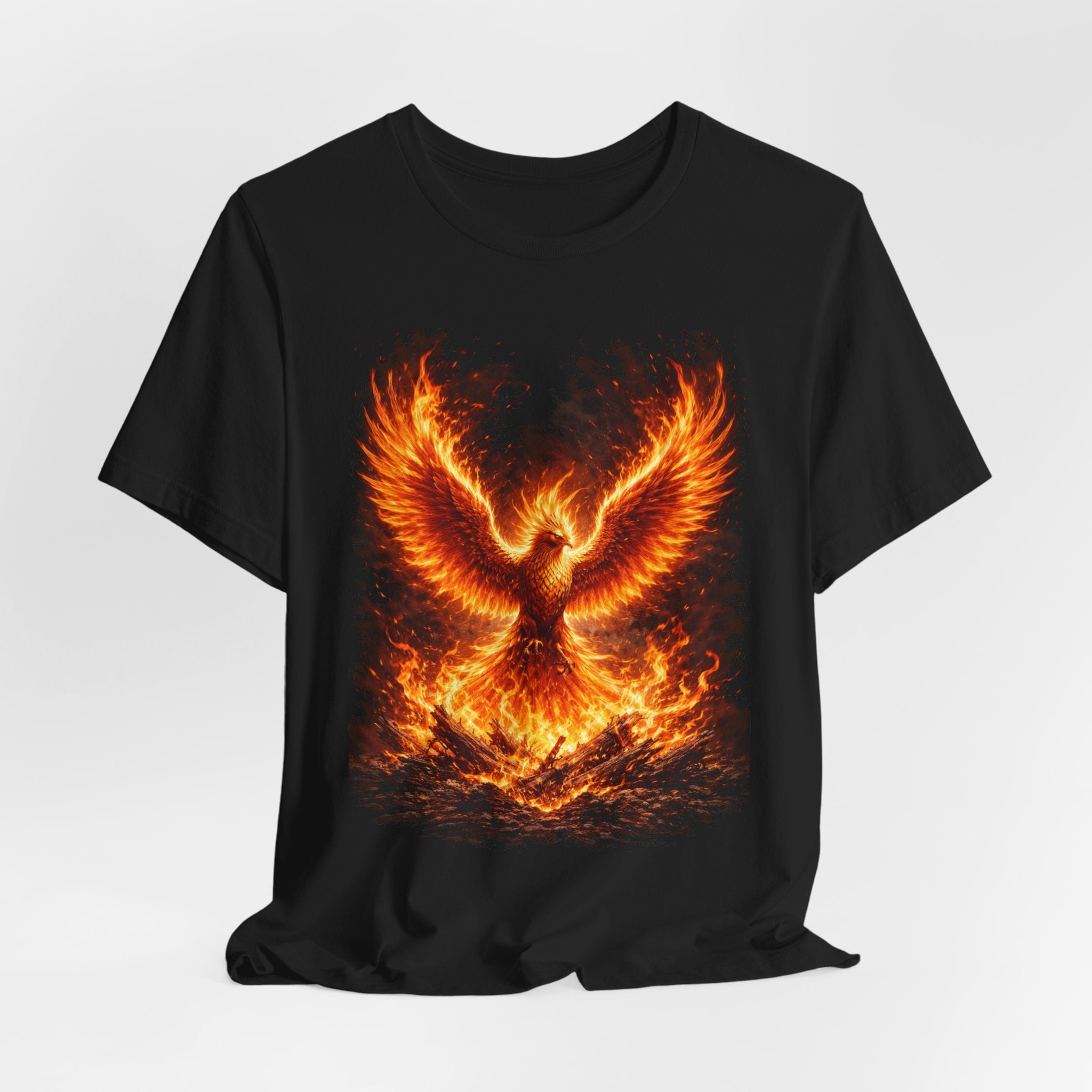 Phoenix Fire Graphic Tee — Rising Flame Mythical Bird T-Shirt