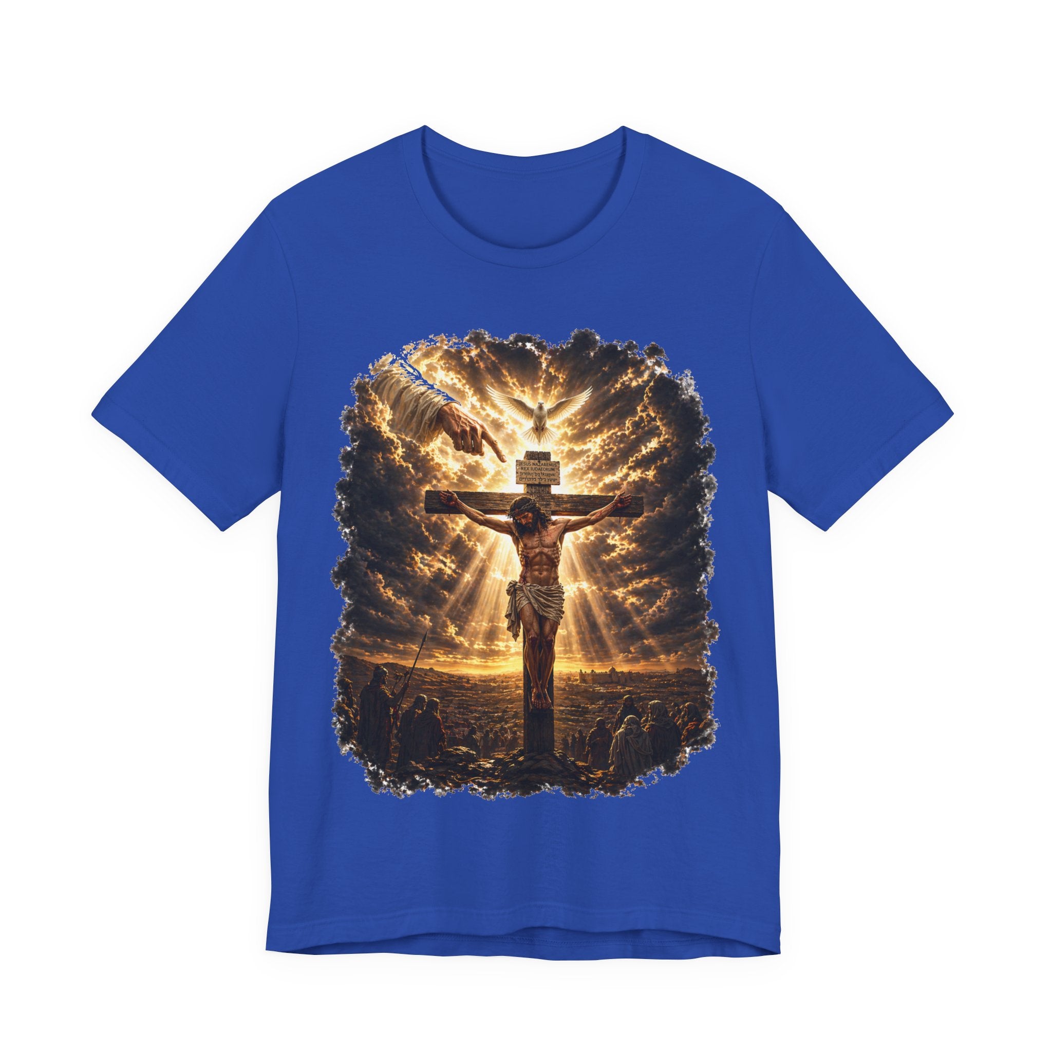 Crucifixion Sunrise T-Shirt — Jesus on the Cross Spiritual Faith Tee