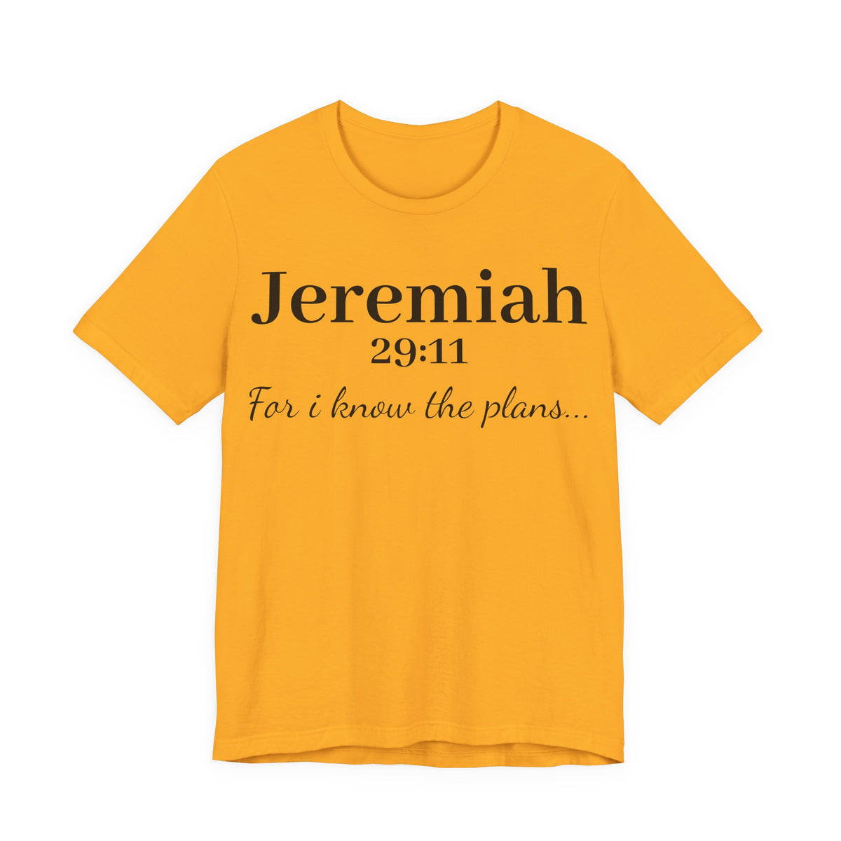 Jeremiah 29:11 Scripture T-Shirt — "For I Know the Plans" Christian Tee