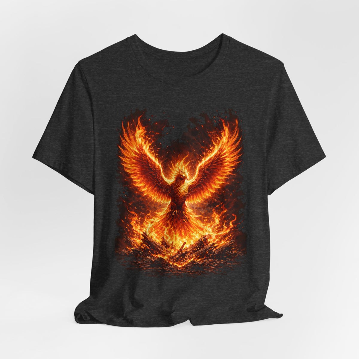 Phoenix Fire Graphic Tee — Rising Flame Mythical Bird T-Shirt