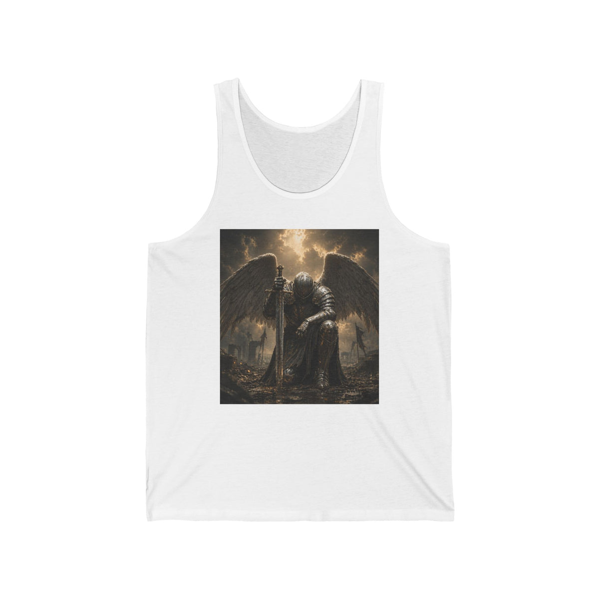 Guardian Fallen Angel Tank Top — Dark Gothic Angel Artwork Tank