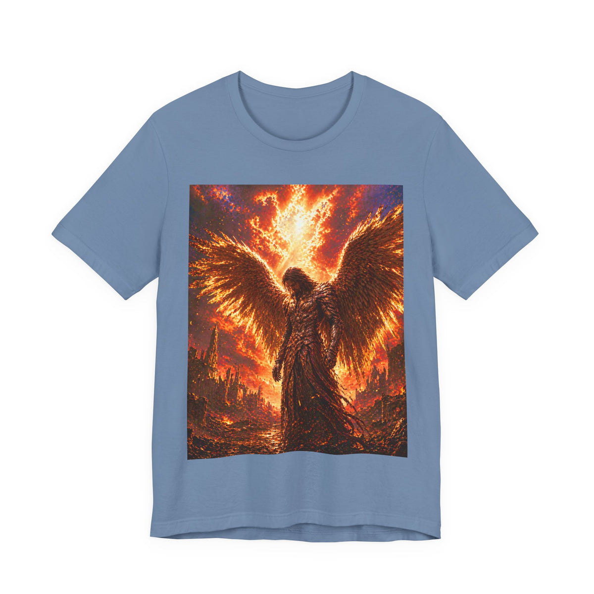 Angel Graphic Tee — Flaming Wings Apocalypse T-Shirt