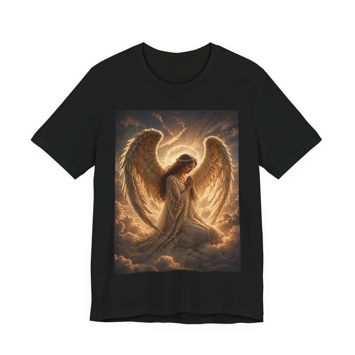 Angel Wings T-Shirt — Golden Seraph Prayer Tee