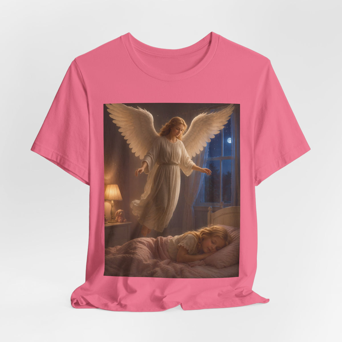 Guardian Angel T‑Shirt — Peaceful Night Prayer Tee for Kids & Parents
