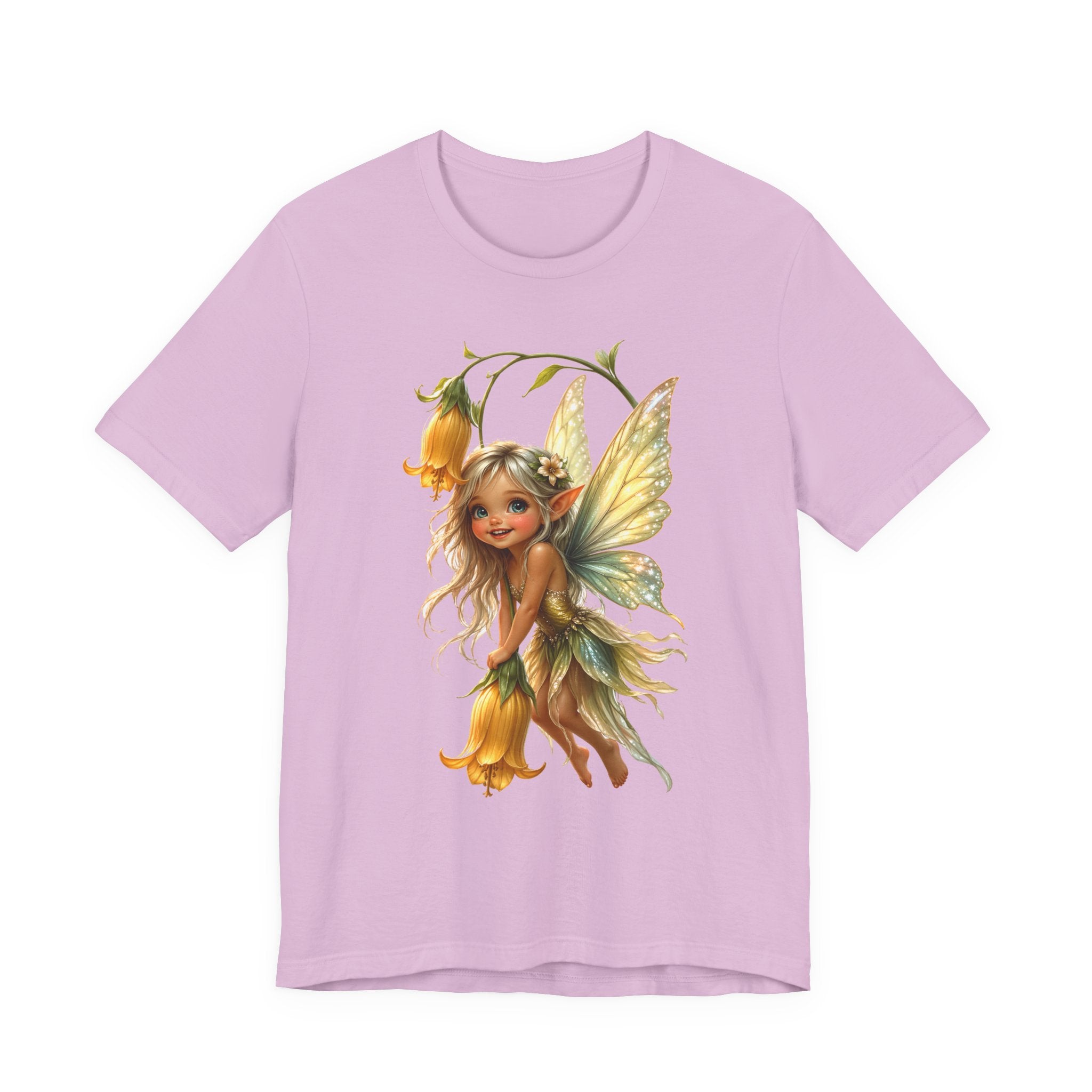 Fairy Flower T-Shirt — Whimsical Yellow Bell Fairy Graphic Tee