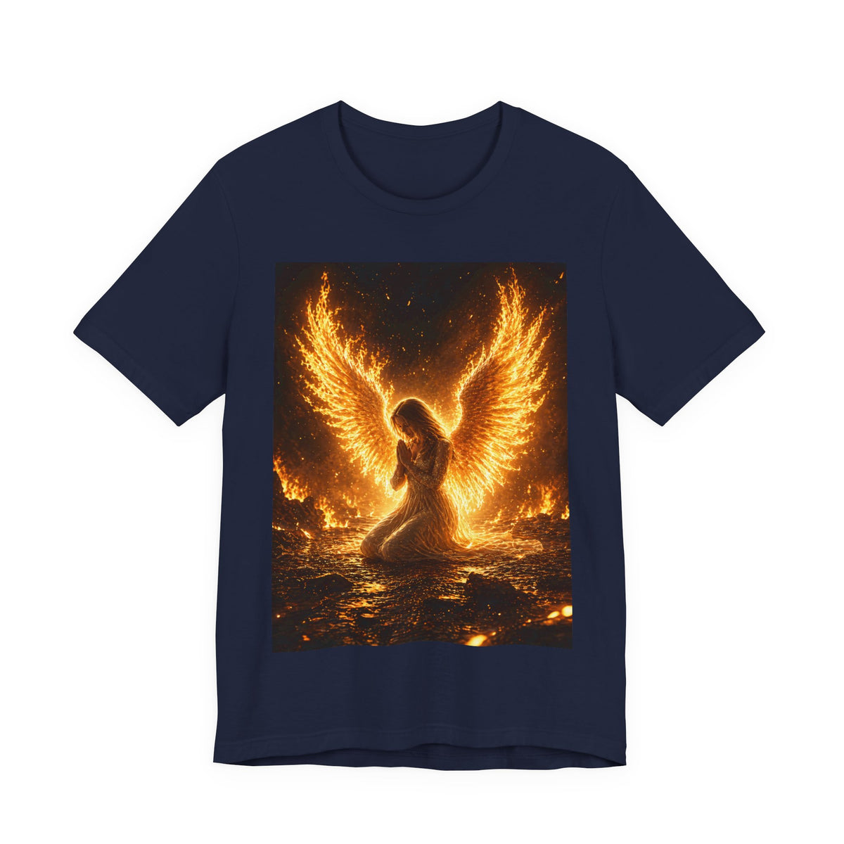 Phoenix Angel Tee — Fiery Winged Angel Graphic T-Shirt