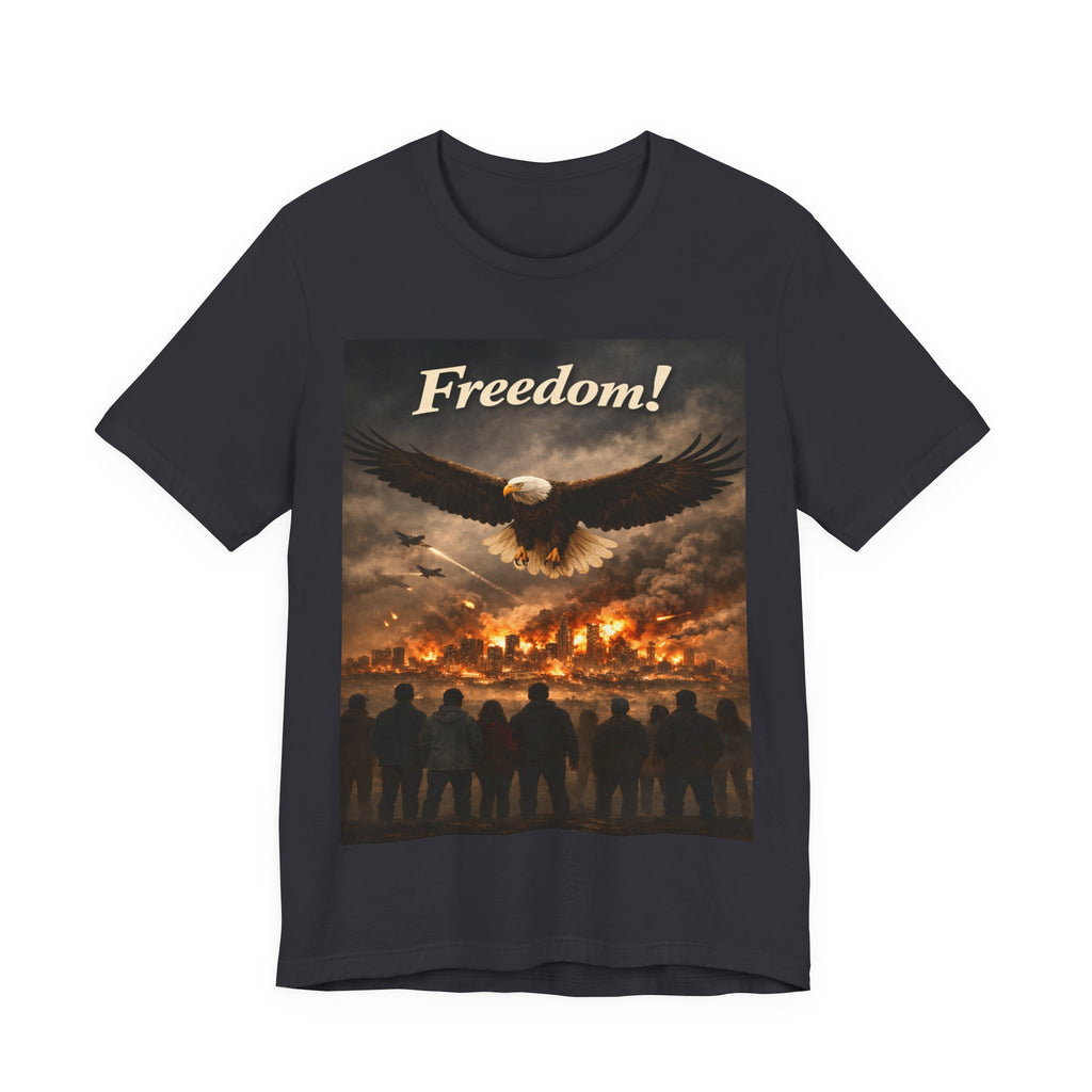 Freedom Eagle T-Shirt — Patriotic Bald Eagle & Crowd Graphic Tee