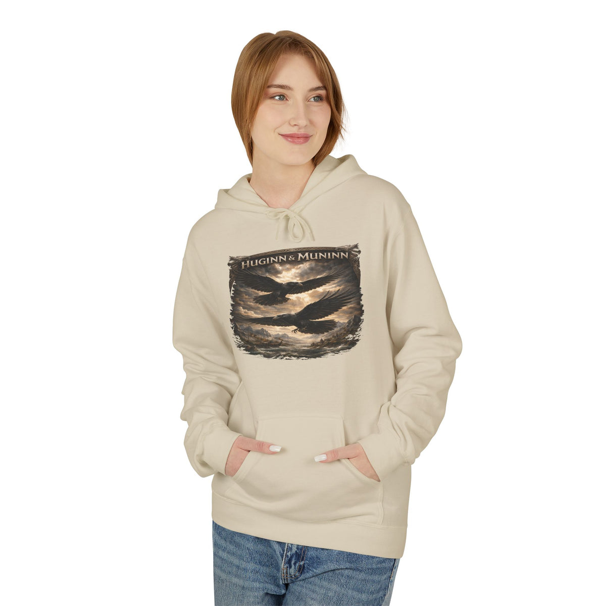 Huginn and Muninn – The Twin Ravens of Odin -cotton Pullover
