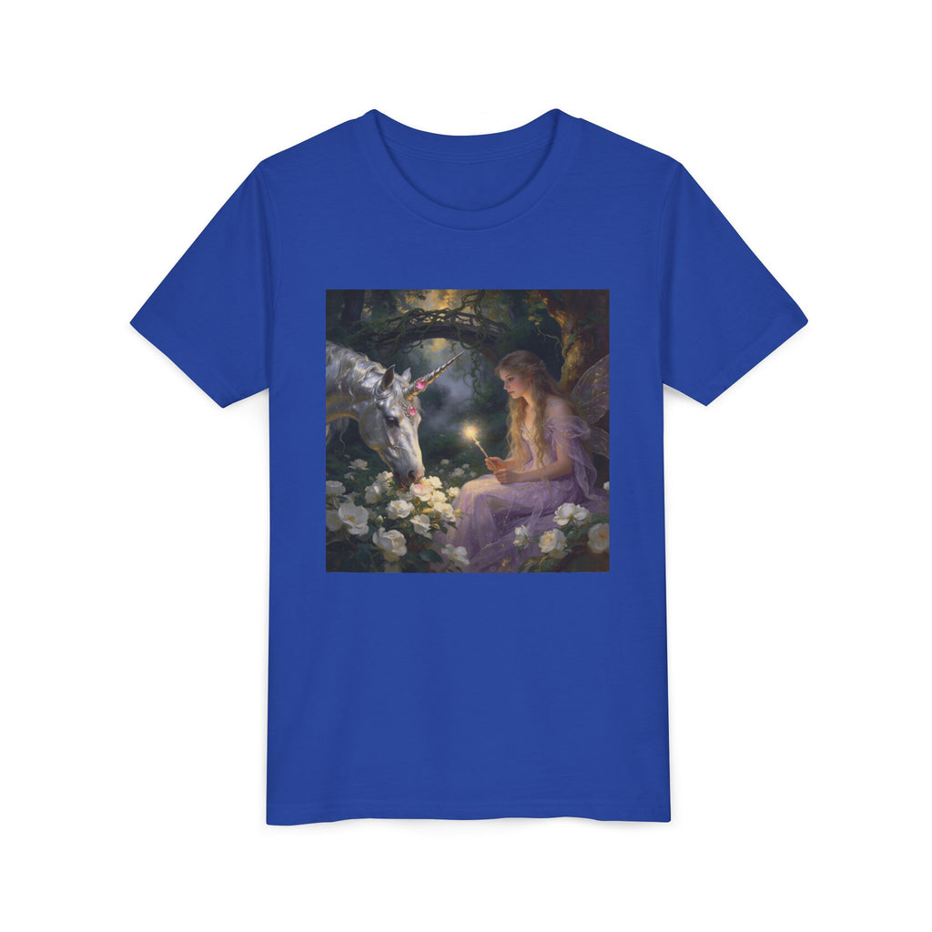 Magical Unicorn & Girl Youth Tee – Fantasy Kids Shirt