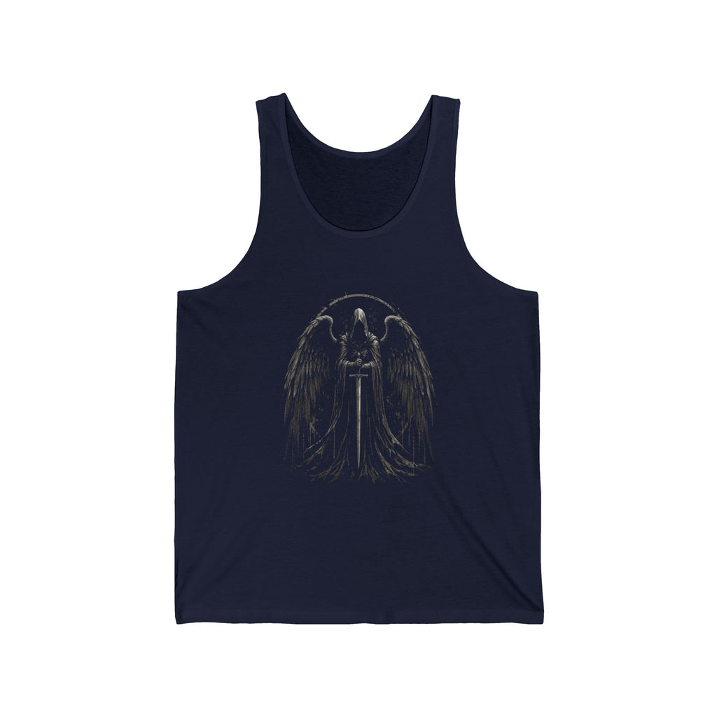 Gothic Angel Sword Tank Top — Dark Winged Guardian Graphic Tank