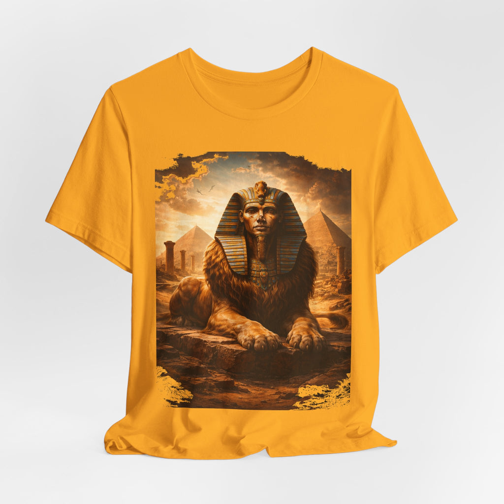 Egyptian Sphinx Graphic Tee — Vintage Pyramid Sunset T-Shirt
