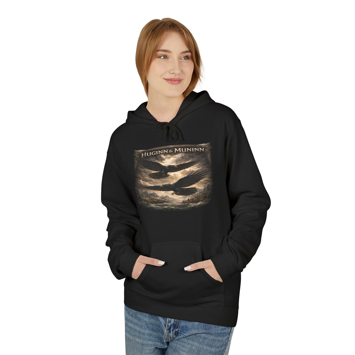 Huginn and Muninn – The Twin Ravens of Odin -cotton Pullover