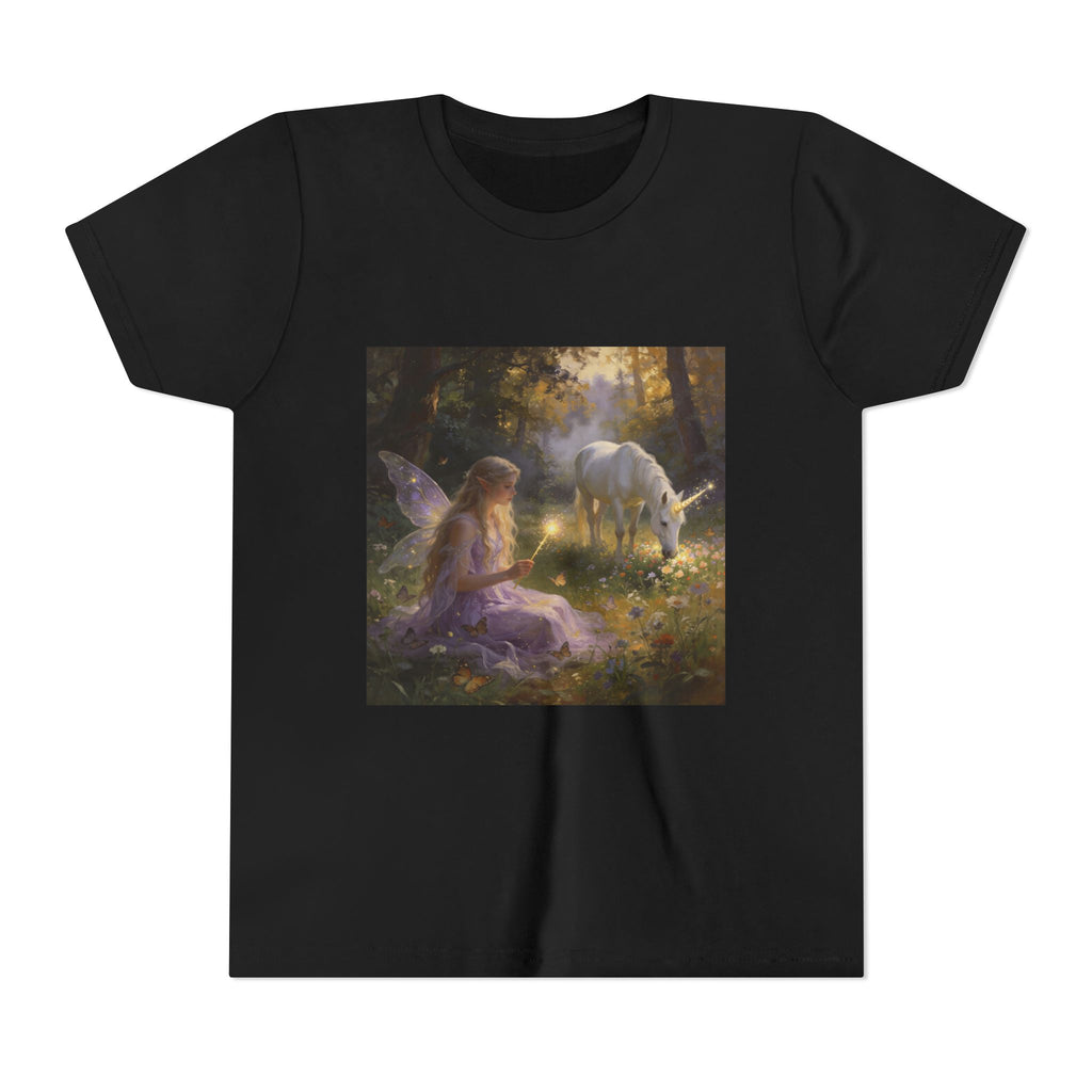 Youth Tee — Fairy and Unicorn Enchanted Forest Design