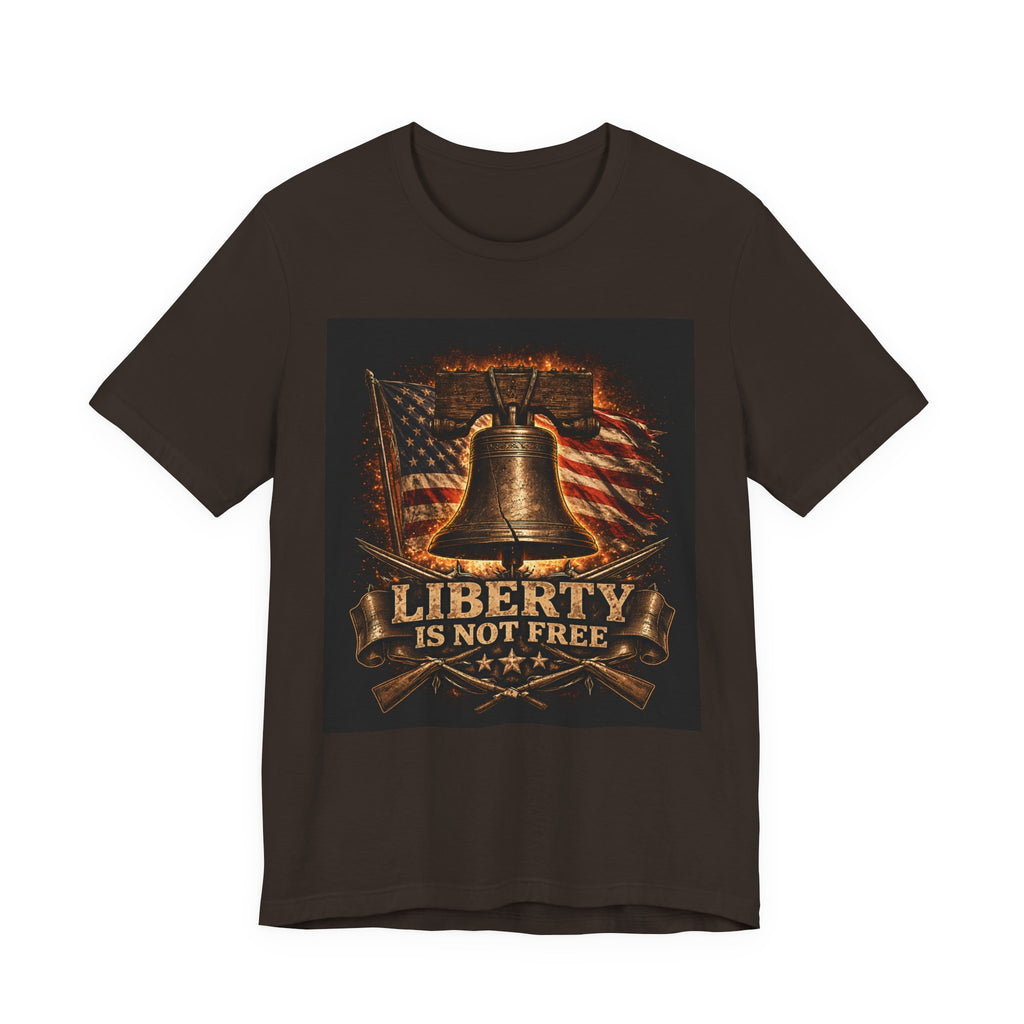 Liberty Is Not Free T-Shirt — Patriotic American Flag & Liberty Bell Tee for Veterans, 4th of July