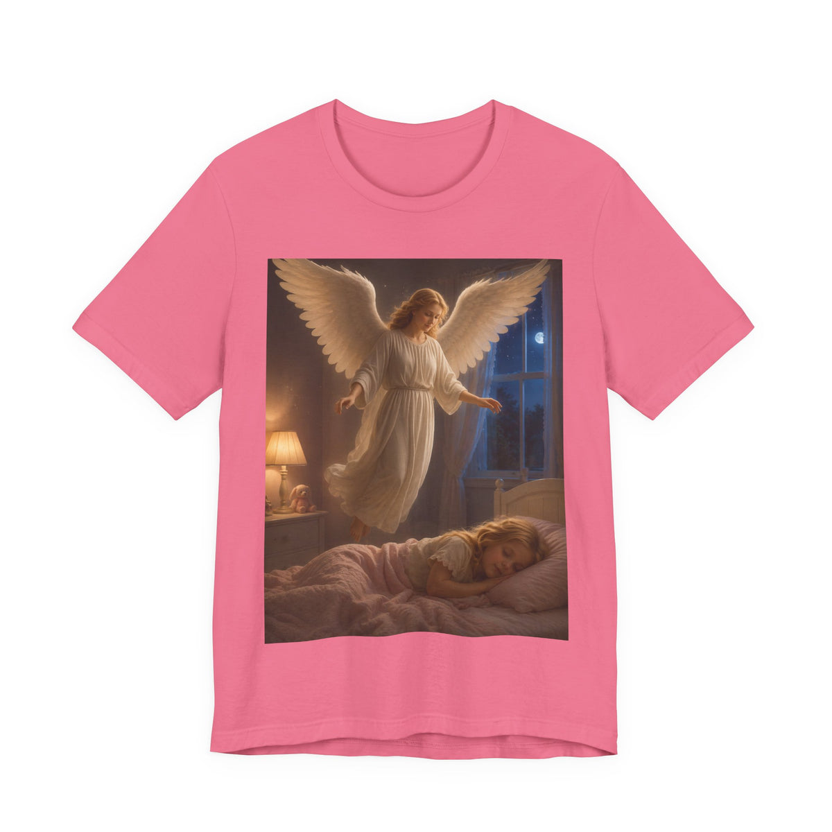Guardian Angel T‑Shirt — Peaceful Night Prayer Tee for Kids & Parents