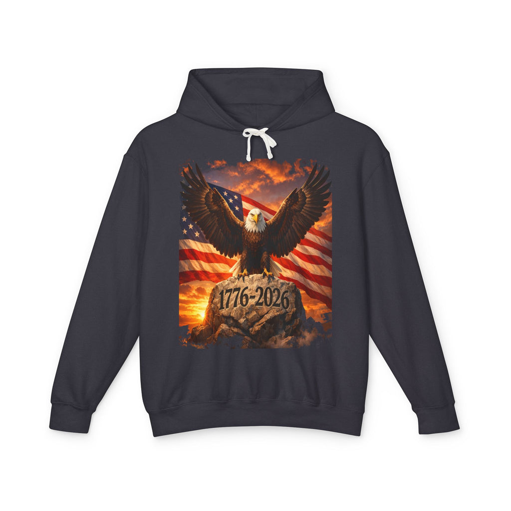 Patriotic Eagle Hoodie — 1776-2026 American Flag Sweatshirt