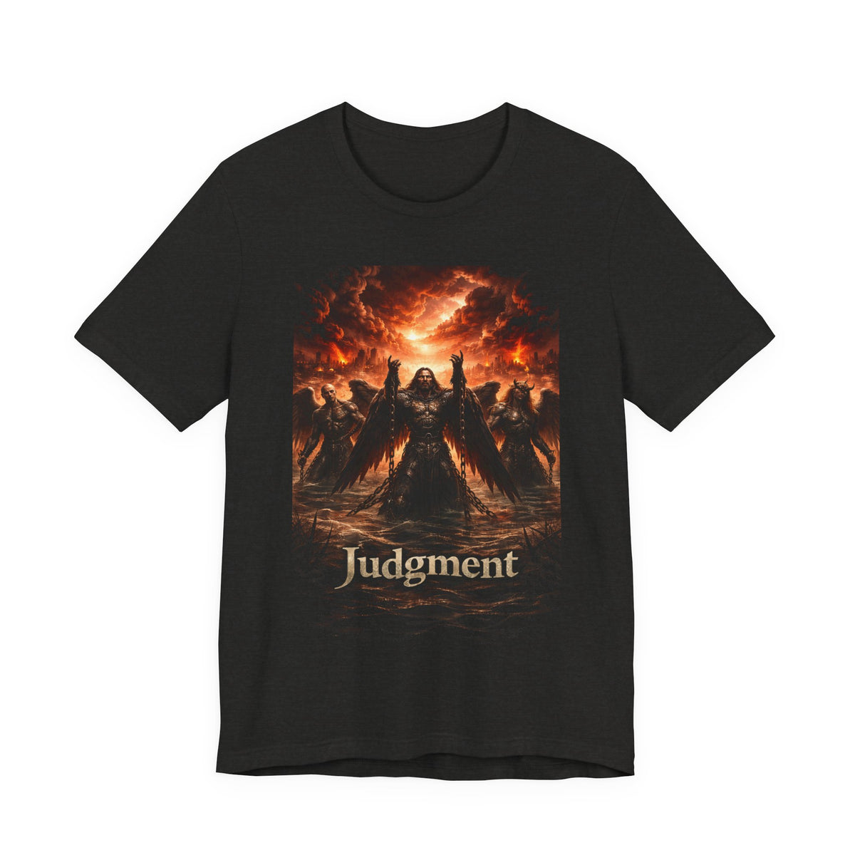 Judgment Graphic Tee — Apocalyptic Angel War T‑Shirt