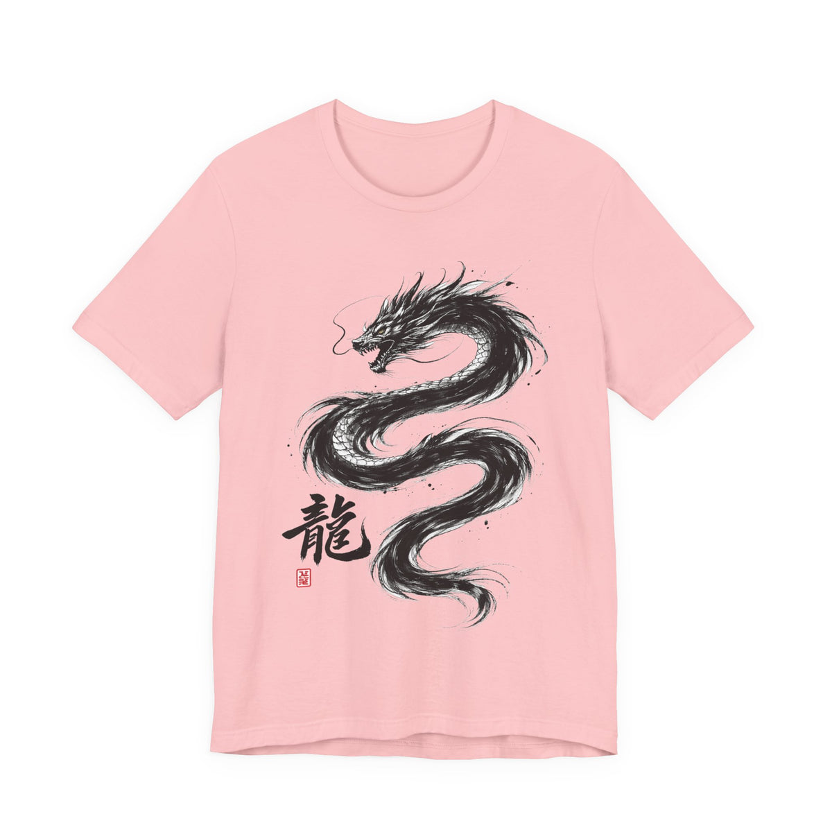 Dragon Brushstroke Tee — Asian Ink Dragon T-Shirt