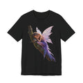 Fairy Sleeping on Branch T-Shirt — Magical Purple Fairy Tee for Women & Girls