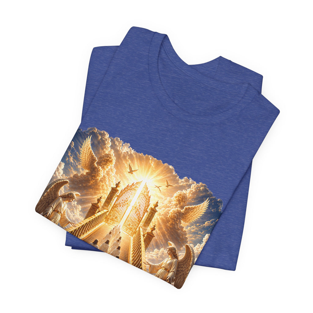 Christian Heaven Stairway T‑Shirt — "Only a Few May Enter" Religious Graphic Tee