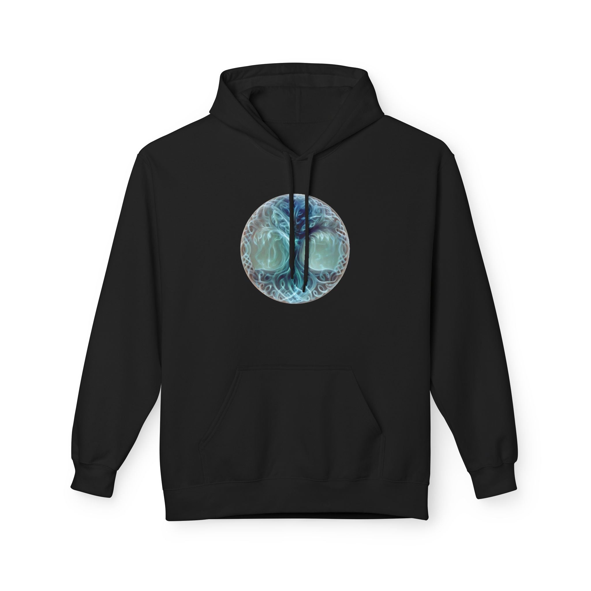 Yggdrasil tree of life-Cotton Hoodie — Ethereal Sea Skull Graphic Hoodie
